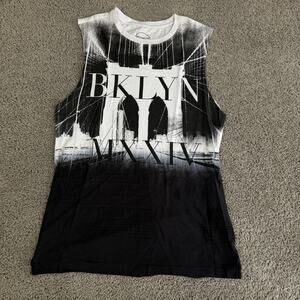 Brooklyn Calling Shirt Mens S Black Bridge BKLYN MXXIV Sleeveless Tee Top